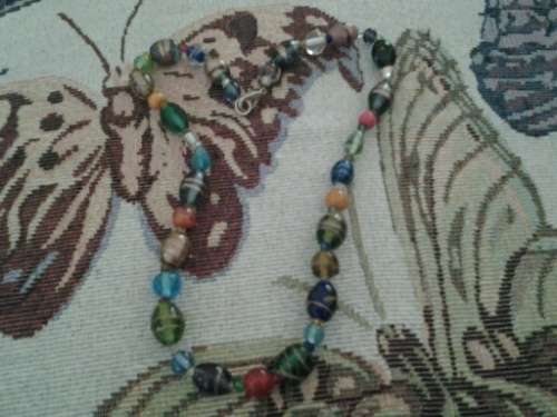 nice colorful glass beaded necklace