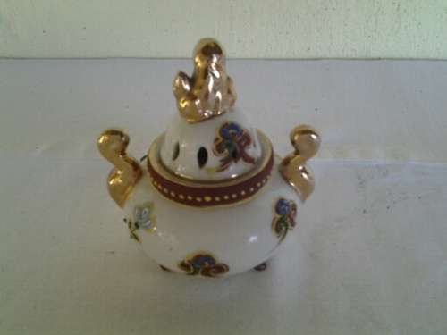stunning small little oriental incense porcelain jar