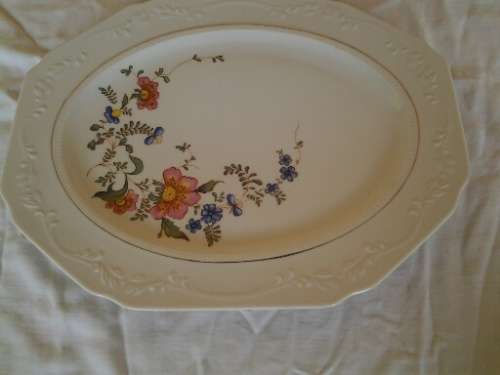 stunning porcelain floral pattern oval serving platter