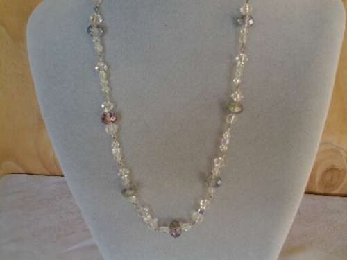 stunning long costume crystal beaded necklace