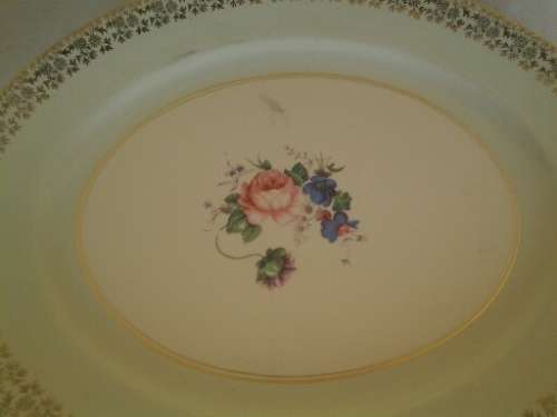 stunning pastel green vintage Burleigh wear porcelain oval platter