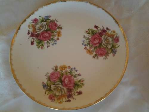 stunning vintage porcelain roses scene display plate