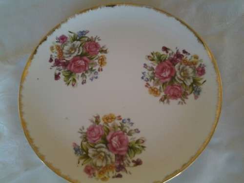 stunning vintage porcelain roses scene display plate