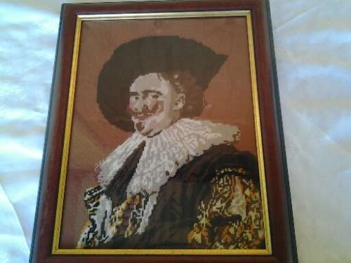 beautifully framed behind glass Jan van Riebeek tapestry