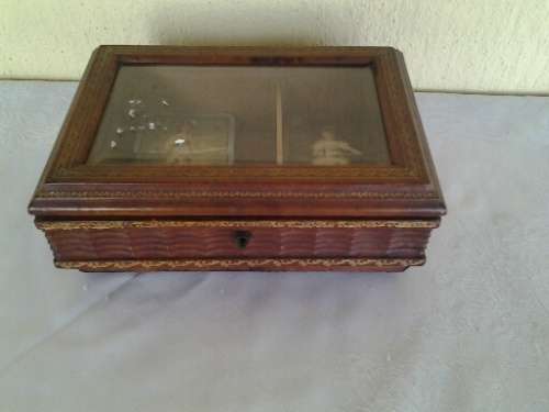 Vintage wooden card box