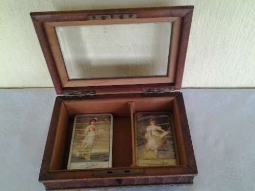 Vintage wooden card box