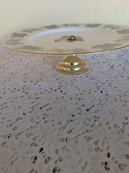 Vintage Royal Worcester porcelain cake stand tazza