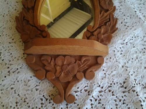 stunning wooden craved floral design wall mirror