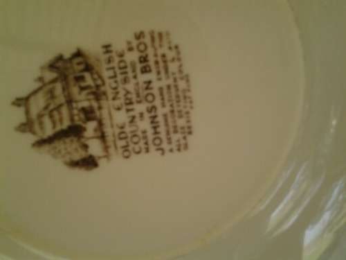 five vintage Johnson brothers Olde English scene porcelain side plates