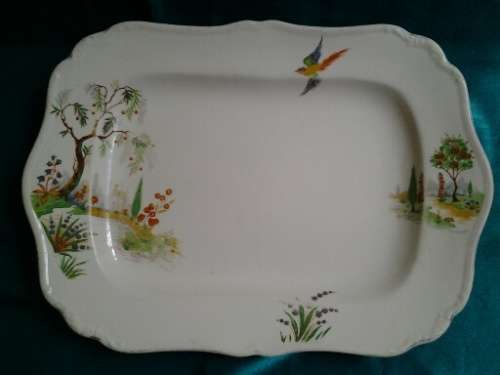 Small rectangular porcelain vintage J and C Meakin porcelain platter