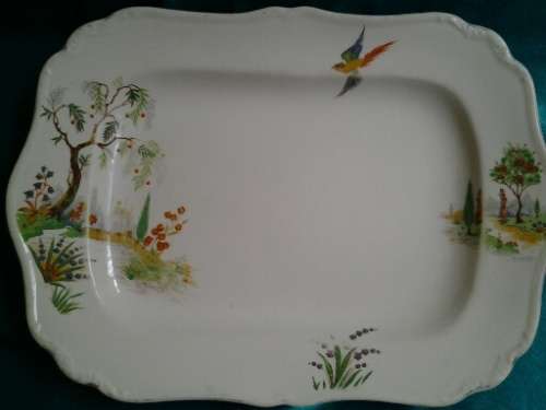 Small rectangular porcelain vintage J and C Meakin porcelain platter
