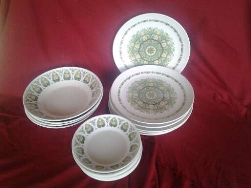 Retro style Green and white  Noritake  Progression Palos Verda part dinner set peace's ,