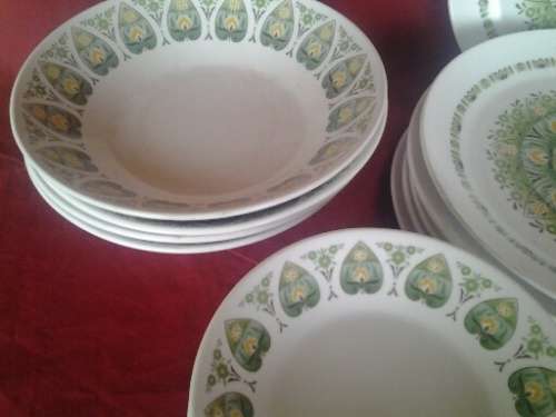 Retro style Green and white  Noritake  Progression Palos Verda part dinner set peace's ,