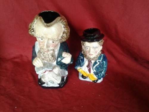 two porcelain vintage Burleigh wear character mugs
