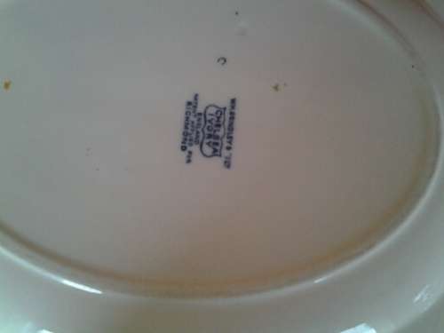 Large porcelain vintage blue W.H Grindely Chelsea Ivory  oval serving platter
