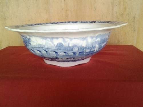 vintage blue and white porcelain veggie dish no lid