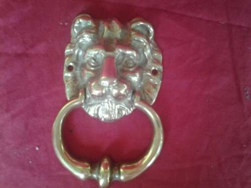 nice brass lion head door knocker