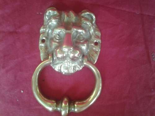 nice brass lion head door knocker