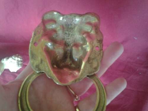 nice brass lion head door knocker
