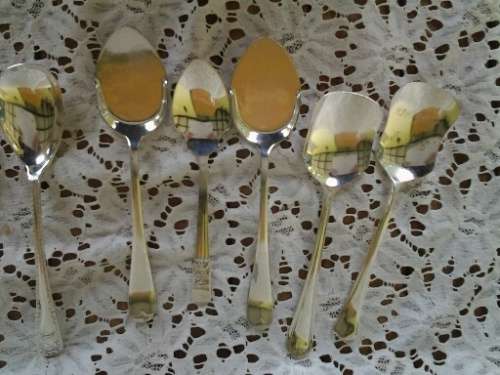 a job lot of some vintage jam and sugar sliver plated tea spoons