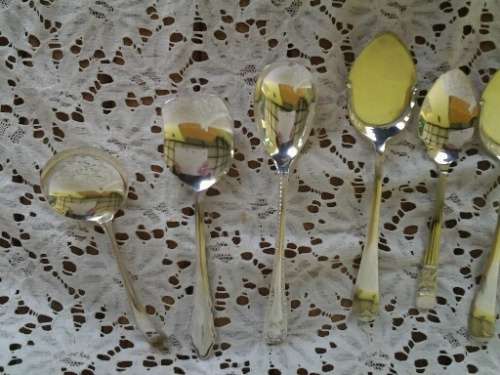 a job lot of some vintage jam and sugar sliver plated tea spoons