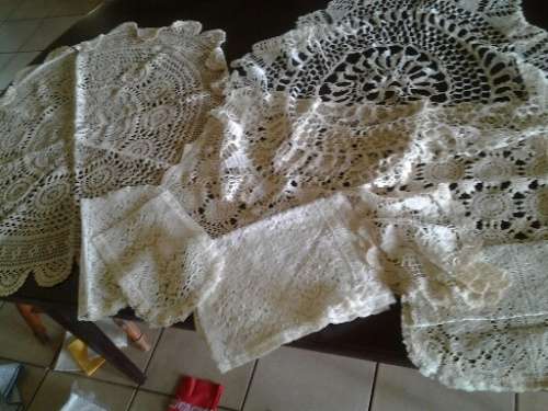 assorted job lot of vintage crochet dollies