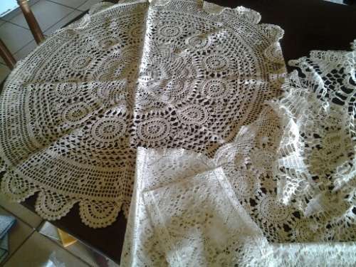 assorted job lot of vintage crochet dollies