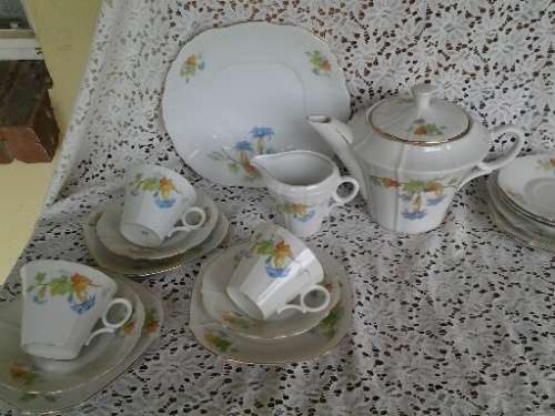 Vintage Part leaf pattern Checkslovia tea set **SALE NOW ON