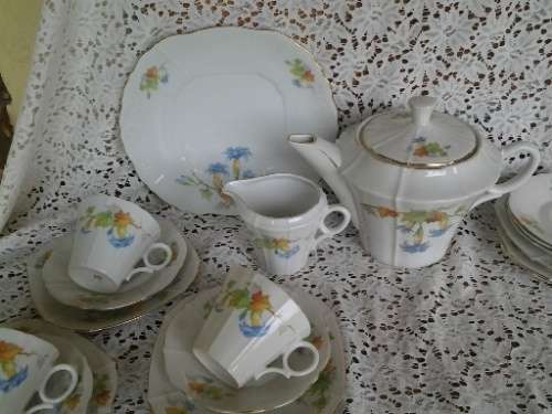 Vintage Part leaf pattern Checkslovia tea set **SALE NOW ON