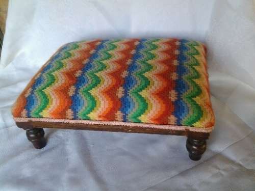 colorful top vintage retro style foot stool
