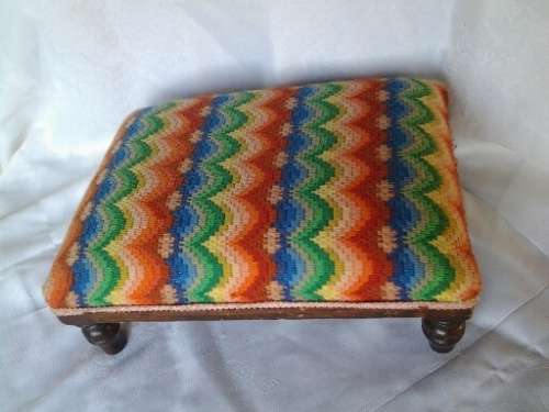 colorful top vintage retro style foot stool
