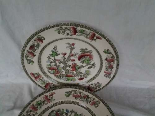 six vintage Johnson brothers Indian tree pattern bread plates