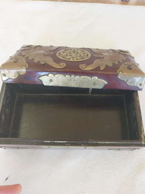 Vintage wooden oriental box in need of tlc