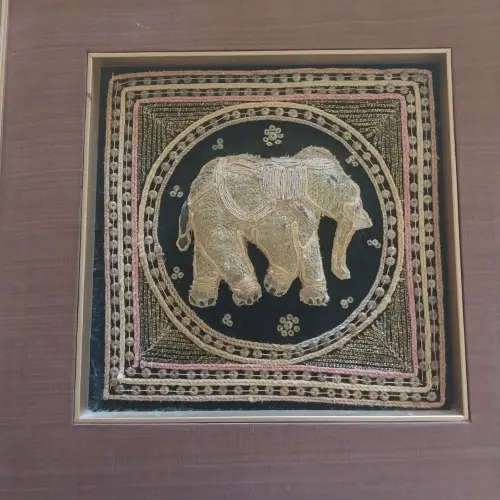 Not framed oriental elephant scene tapestries