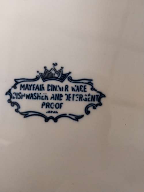 Blue and white marefare display plate
