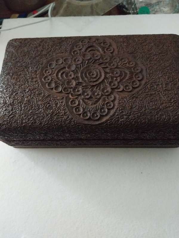 Stunning hand craved wooden box