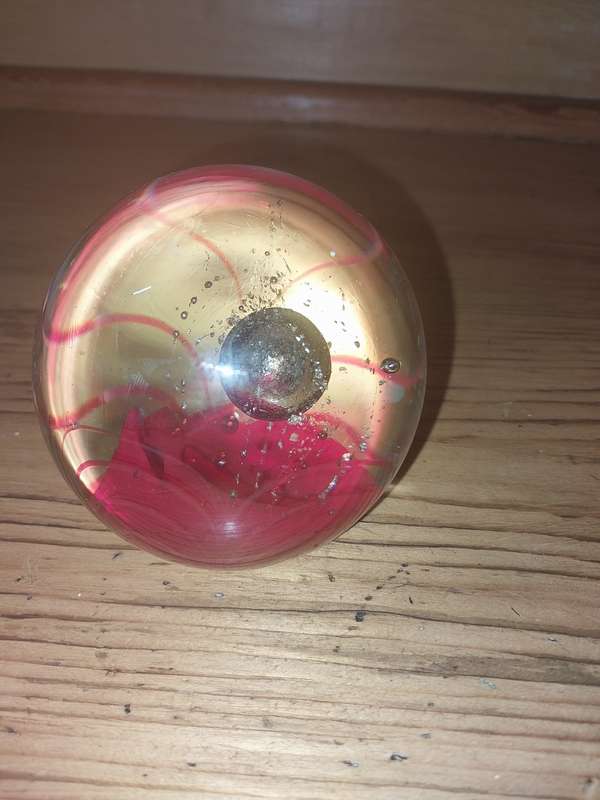 Red glass paper weight