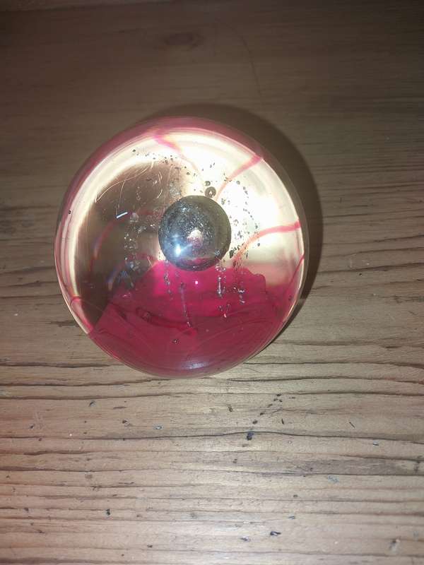 Red glass paper weight