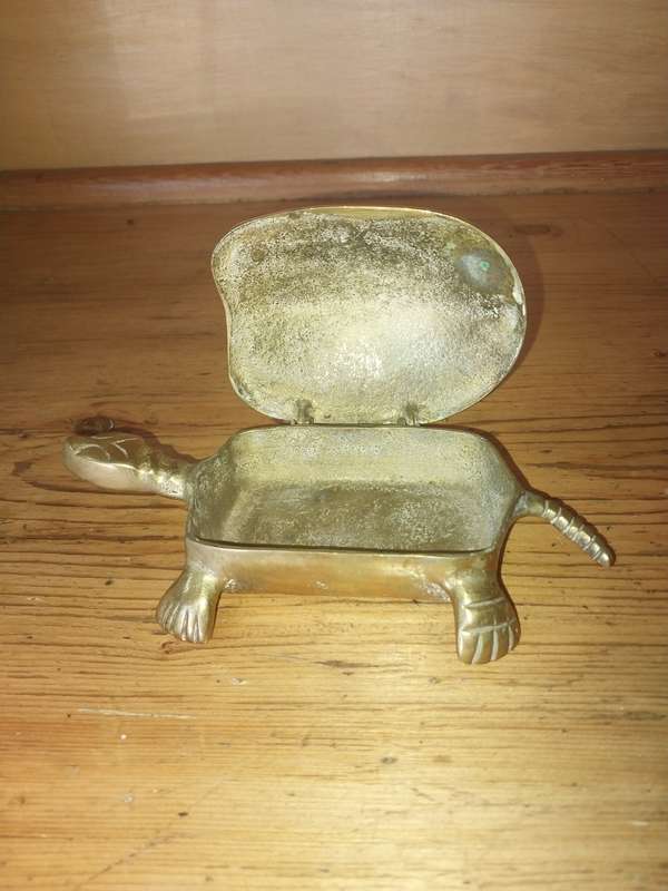 Brass turquoise trinket