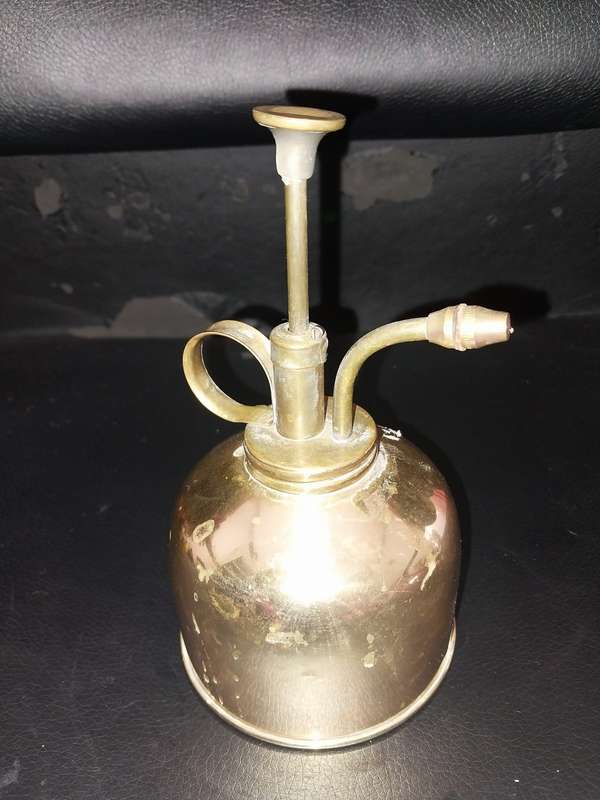 Vintage brass oil can