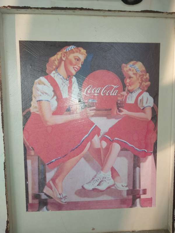 Vintage styled Coca cola print framed