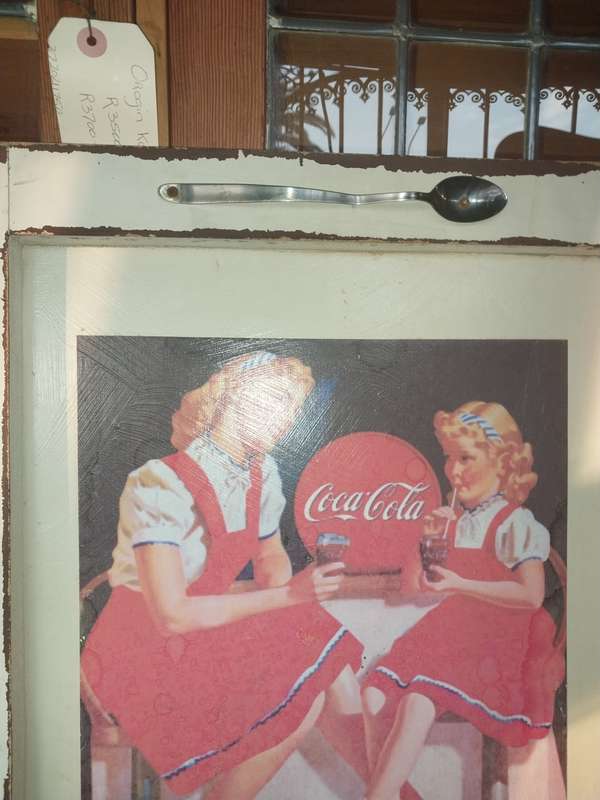 Vintage styled Coca cola print framed