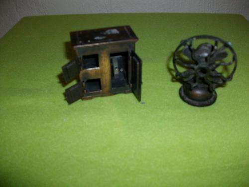 Metal sharpers , cupboard and fan