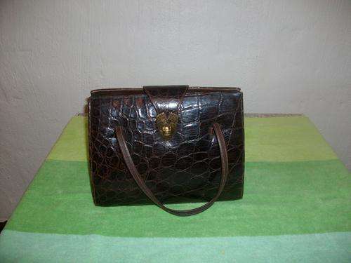 Lovely alligator skin...?? vintage bag