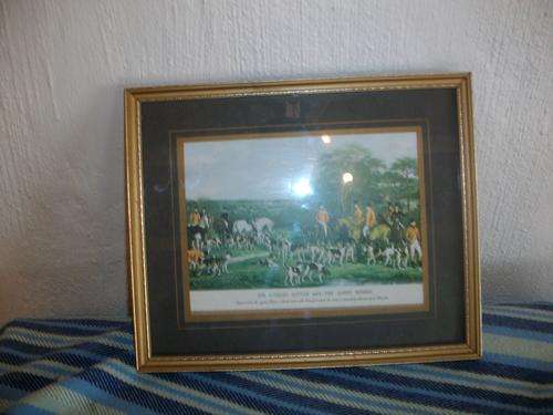 Nice framed small hunting scenes picture (no1)