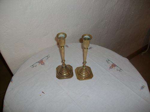 Pair of brass candle sticks
