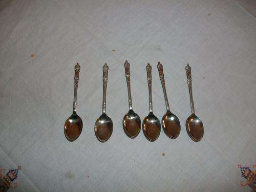 nice set of six apostle spoons ,nickle silver