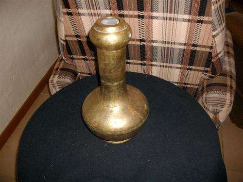 lovely chiense stamped tall brass vase