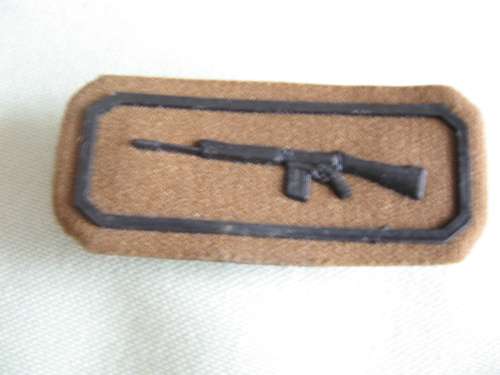 SADF Marksman Qualification breast badge nutria
