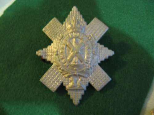Royal Highlanders, Black Watch WM KC cap badge without scrolls